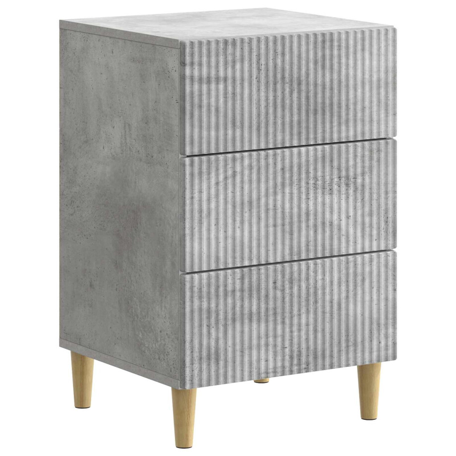 vidaXL Nachtkastje met lade Betongrijs 43 x 41 x 66,5 cm Bewerkt hout vidaXL Nachtkastje met lade Betongrijs 43 x 41 x 66,5 cm Bewerkt hout afbeelding 1