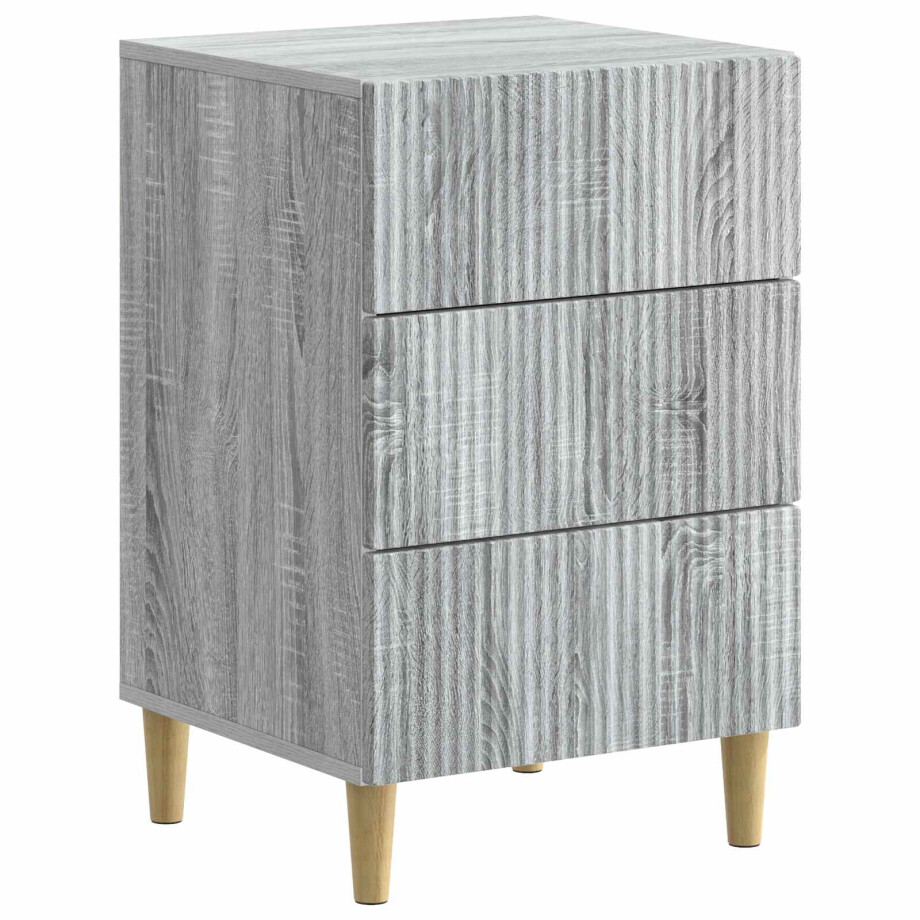 vidaXL Nachtkastje Grijs sonoma 43 x 41 x 66,5 cm Bewerkt hout afbeelding 1