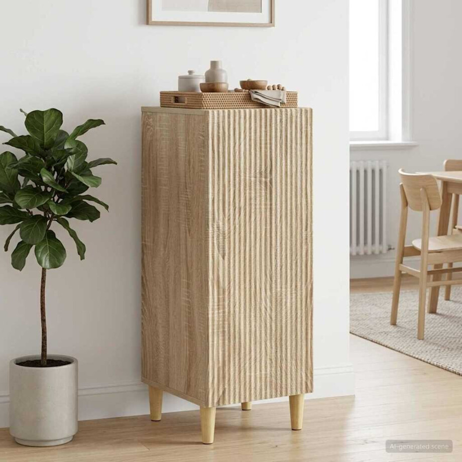 vidaXL Dressoir Sonoma Eiken 33 x 34,5 x 90 cm Bewerkt hout vidaXL Dressoir Sonoma Eiken 33 x 34,5 x 90 cm Bewerkt hout afbeelding 1