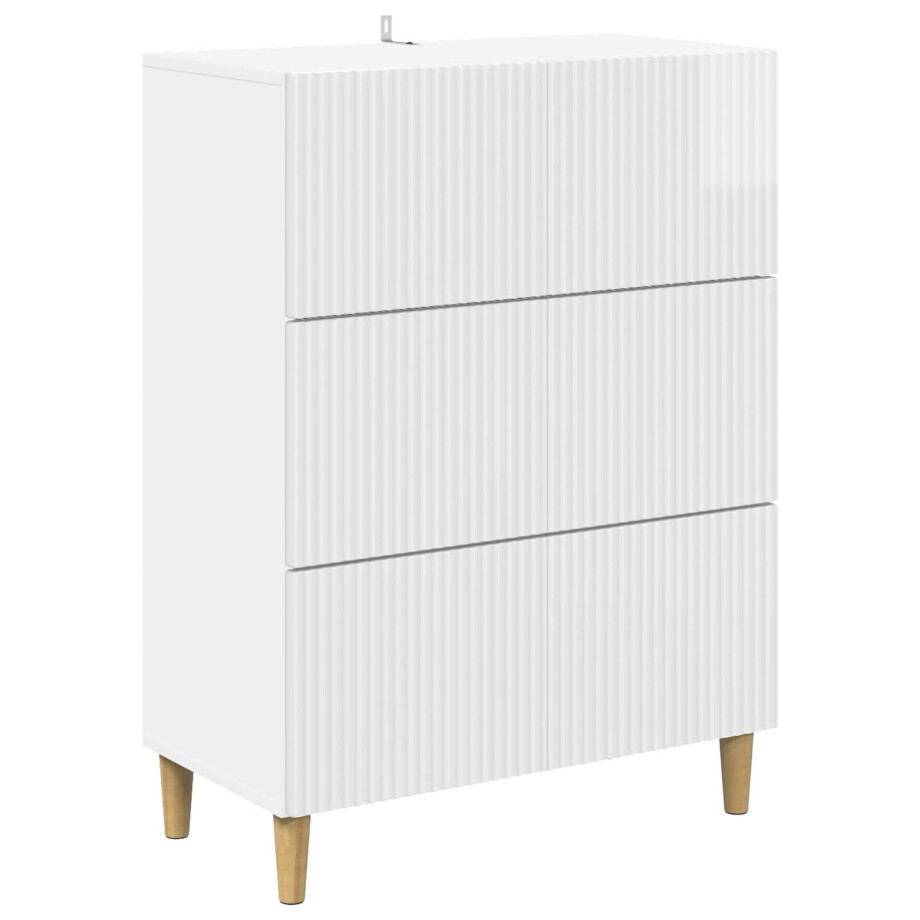 vidaXL Ladenkast Hoogglans Wit 66 x 34,5 x 90 cm Bewerkt hout vidaXL Ladenkast Hoogglans Wit 66 x 34,5 x 90 cm Bewerkt hout afbeelding 1