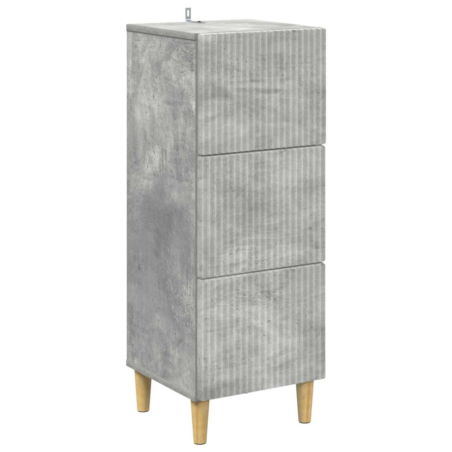 vidaXL Ladenkast Betongrijs 33 x 34,5 x 90 cm Bewerkt hout afbeelding 1