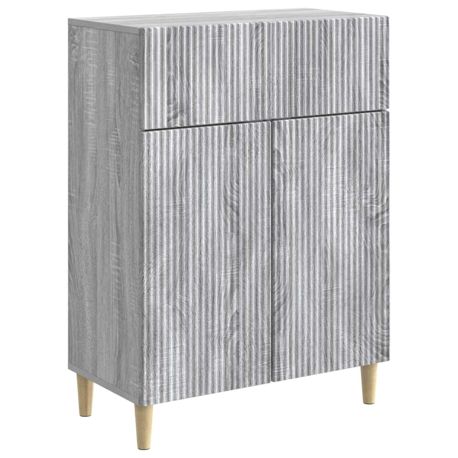 vidaXL Dressoir met lade Grijs sonoma 66 x 34,5 x 90 cm Bewerkt hout vidaXL Dressoir met lade Grijs sonoma 66 x 34,5 x 90 cm Bewerkt hout afbeelding 1