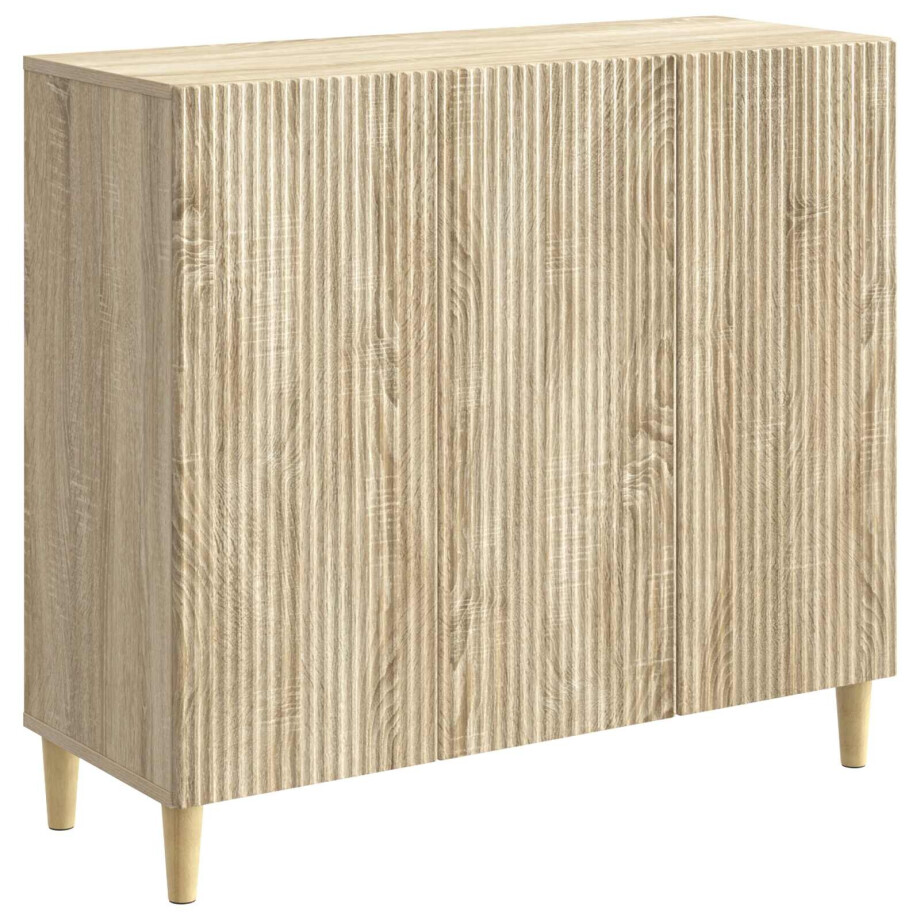 vidaXL Dressoir Sonoma Eiken 89 x 34,5 x 80 cm Bewerkt hout vidaXL Dressoir Sonoma Eiken 89 x 34,5 x 80 cm Bewerkt hout afbeelding 1