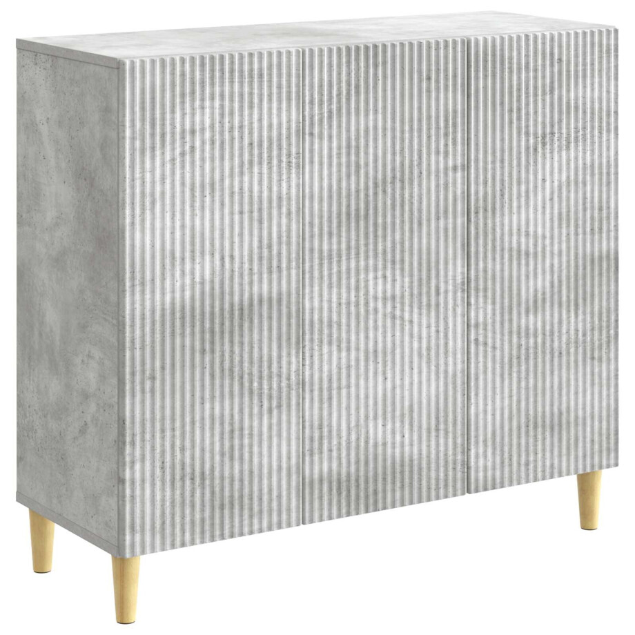 vidaXL Dressoir Betongrijs 89 x 34,5 x 80 cm Bewerkt hout vidaXL Dressoir Betongrijs 89 x 34,5 x 80 cm Bewerkt hout afbeelding 1