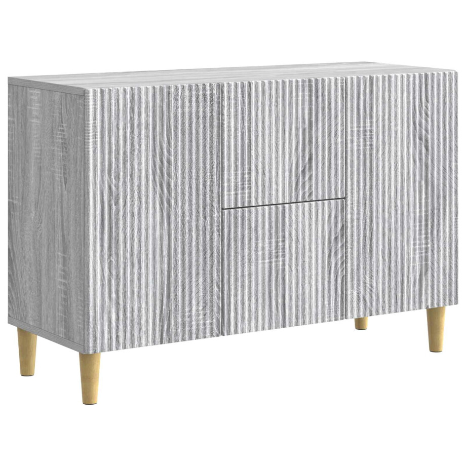 vidaXL Dressoir met lade Grijs sonoma 89 x 34,5 x 60 cm Bewerkt hout vidaXL Dressoir met lade Grijs sonoma 89 x 34,5 x 60 cm Bewerkt hout afbeelding 1
