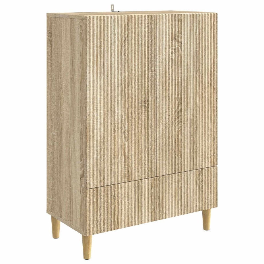 vidaXL Dressoir met lade Sonoma Eiken 66 x 34,5 x 95 cm Bewerkt hout vidaXL Dressoir met lade Sonoma Eiken 66 x 34,5 x 95 cm Bewerkt hout afbeelding 1