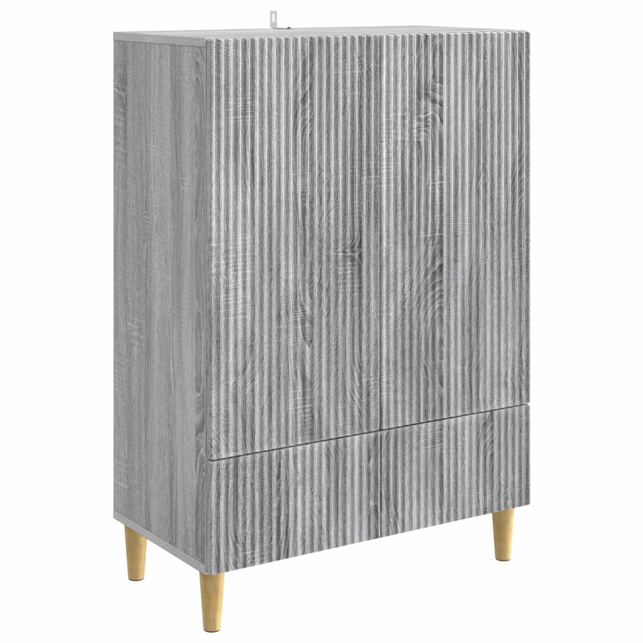 vidaXL Dressoir met lade Grijs sonoma 66 x 34,5 x 95 cm Bewerkt hout vidaXL Dressoir met lade Grijs sonoma 66 x 34,5 x 95 cm Bewerkt hout afbeelding 1