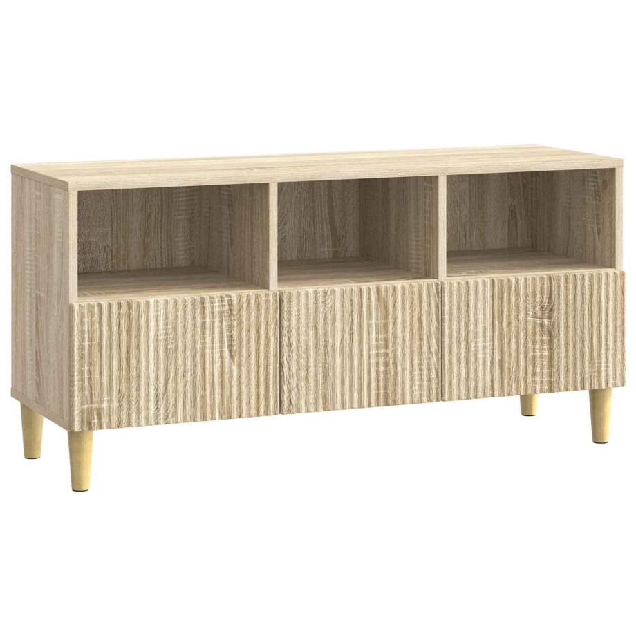 vidaXL TV-kast met lade Sonoma Eiken 102 x 34,5 x 50 cm Bewerkt hout afbeelding 1