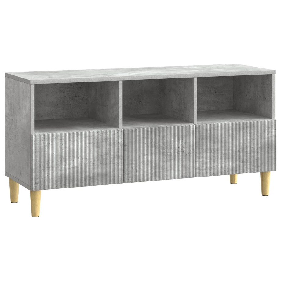 vidaXL TV-kast met lade Betongrijs 102 x 34,5 x 50 cm Bewerkt hout vidaXL TV-kast met lade Betongrijs 102 x 34,5 x 50 cm Bewerkt hout afbeelding 1