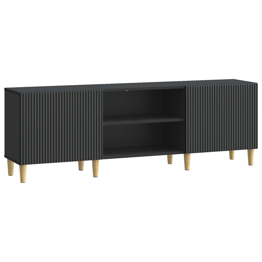 vidaXL TV-kast Zwart 150 x 31 x 50 cm Bewerkt hout afbeelding 1