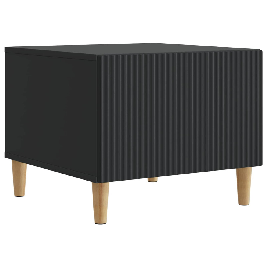 vidaXL Salontafel met lade Zwart 49 x 50 x 40 cm Bewerkt hout afbeelding 1