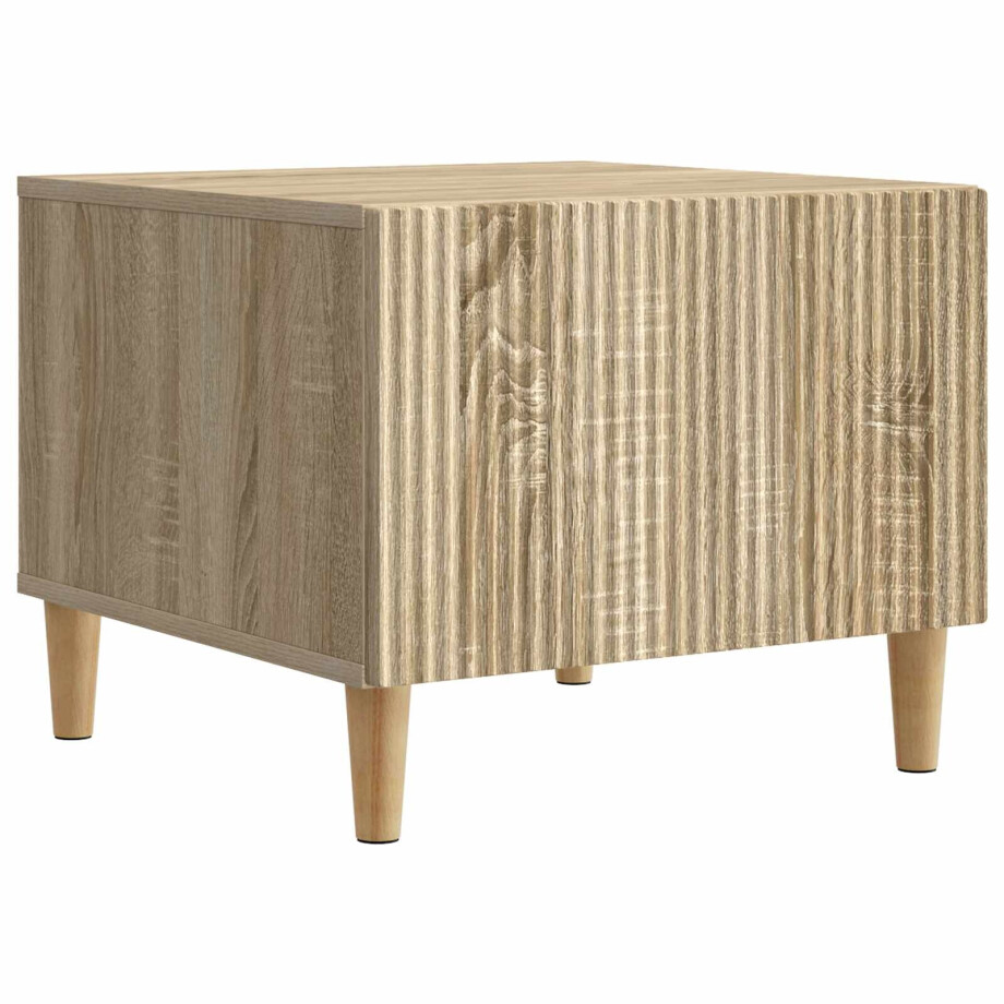 vidaXL Salontafel met lade Sonoma Eiken 49 x 50 x 40 cm Bewerkt hout afbeelding 1