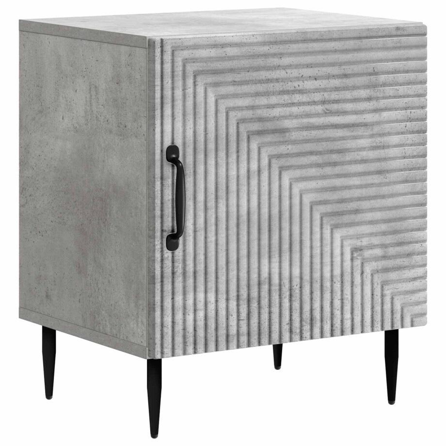 vidaXL Nachtkastje Betongrijs 43 x 34,5 x 50 cm Bewerkt hout afbeelding 1