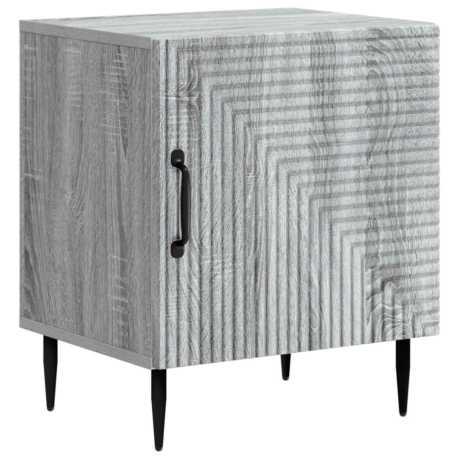 vidaXL Nachtkastje Grijs sonoma 43 x 34,5 x 50 cm Bewerkt hout afbeelding 1