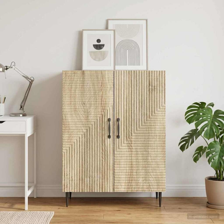 vidaXL Dressoir Sonoma Eiken 66 x 34,5 x 89,5 cm Bewerkt hout vidaXL Dressoir Sonoma Eiken 66 x 34,5 x 89,5 cm Bewerkt hout afbeelding 1