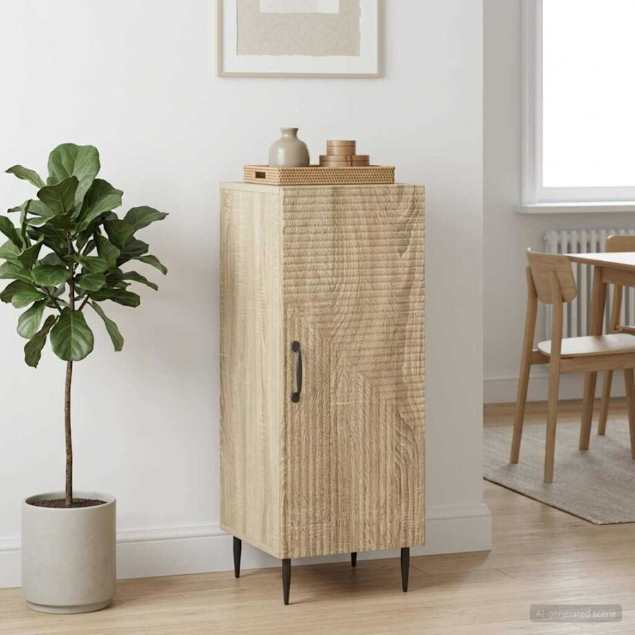 vidaXL Dressoir Sonoma Eiken 33 x 34,5 x 89,5 cm Bewerkt hout vidaXL Dressoir Sonoma Eiken 33 x 34,5 x 89,5 cm Bewerkt hout afbeelding 1