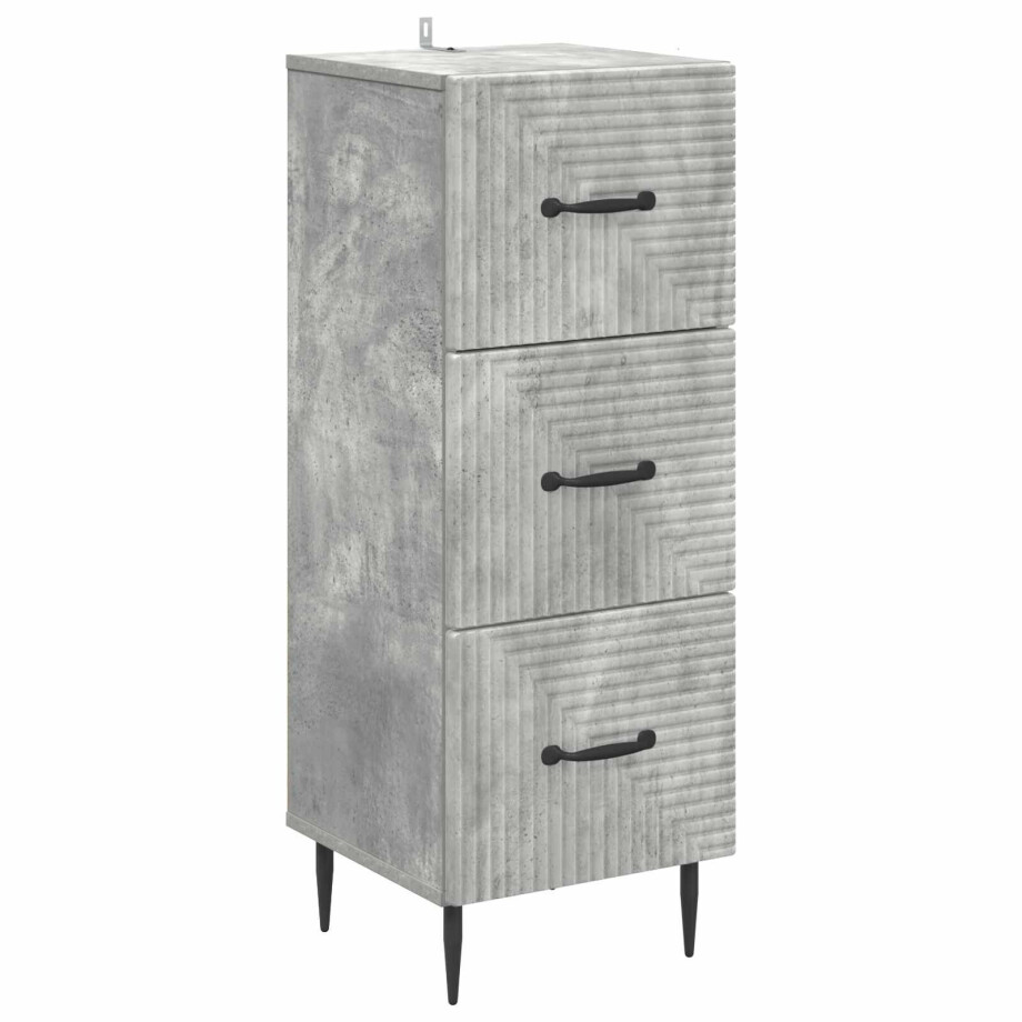 vidaXL Ladenkast Betongrijs 33 x 34,5 x 89,5 cm Bewerkt hout afbeelding 1