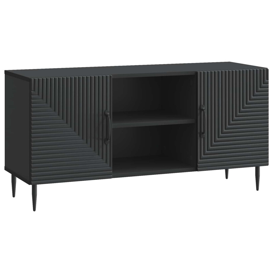 vidaXL TV-kast Zwart 102 x 34,5 x 50 cm Bewerkt hout afbeelding 1