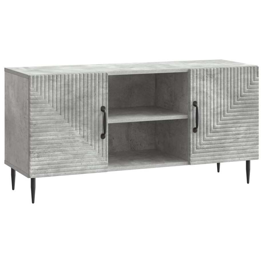 vidaXL TV-kast Betongrijs 102 x 34,5 x 50 cm Bewerkt hout afbeelding 1