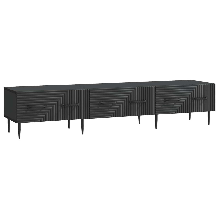 vidaXL TV-kast met lade Zwart 147 x 34,5 x 30 cm Bewerkt hout vidaXL TV-kast met lade Zwart 147 x 34,5 x 30 cm Bewerkt hout afbeelding 1