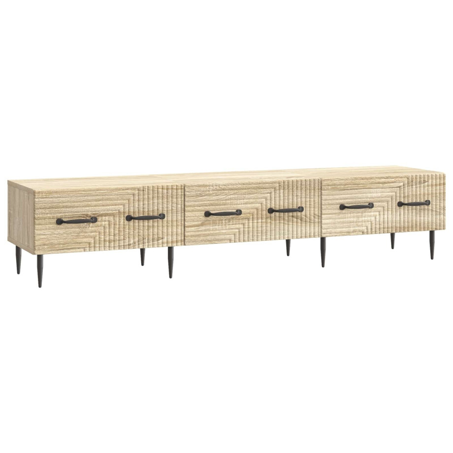 vidaXL TV-kast met lade Sonoma Eiken 147 x 34,5 x 30 cm Bewerkt hout afbeelding 1