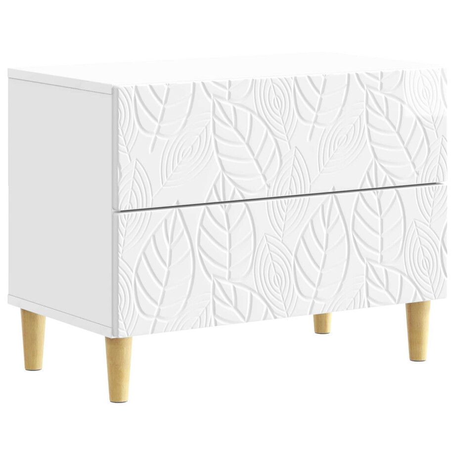 vidaXL Nachtkastje Hoogglans Wit 62 x 34,5 x 48 cm Bewerkt hout afbeelding 1