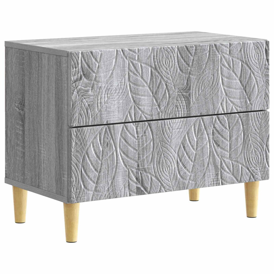 vidaXL Nachtkastje Grijs Sonoma 62 x 34,5 x 48 cm Bewerkt hout afbeelding 1