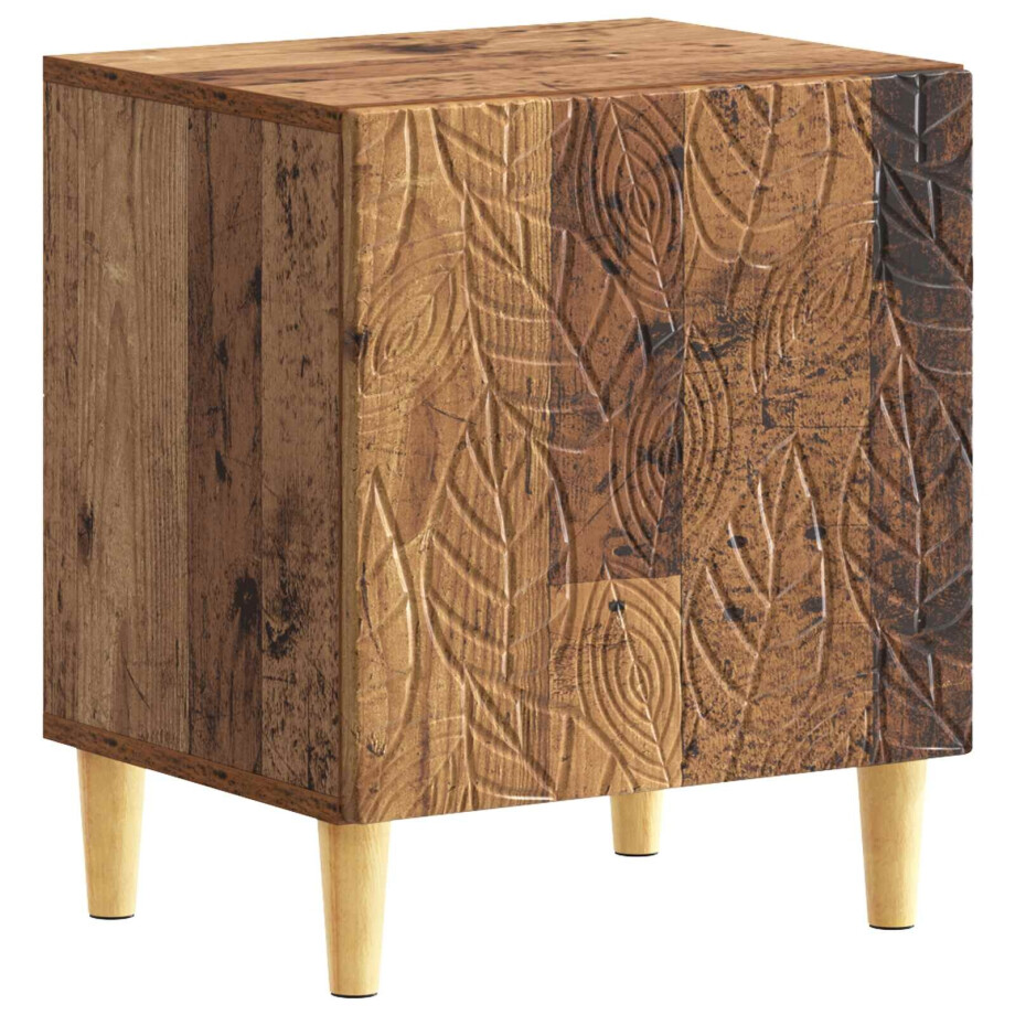 vidaXL Nachtkastje Oud hout 43 x 34,5 x 50 cm Bewerkt hout vidaXL Nachtkastje Oud hout 43 x 34,5 x 50 cm Bewerkt hout afbeelding 1