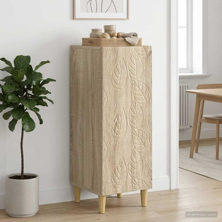 vidaXL Dressoir Sonoma Eiken 33 x 34,5 x 90 cm Bewerkt hout vidaXL Dressoir Sonoma Eiken 33 x 34,5 x 90 cm Bewerkt hout afbeelding 1