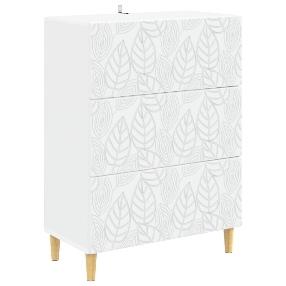 vidaXL Ladenkast Wit 66 x 34,5 x 90 cm Bewerkt hout afbeelding 1