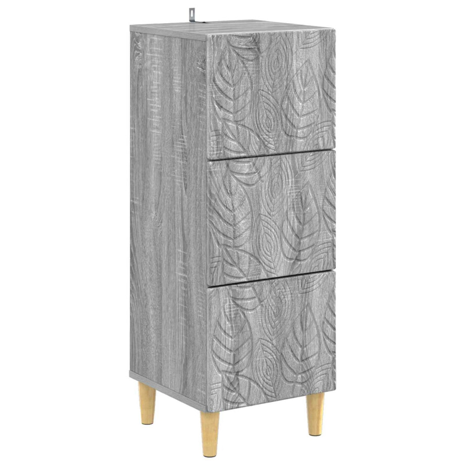 vidaXL Ladenkast Grijs Sonoma 33 x 34,5 x 90 cm Bewerkt hout afbeelding 1