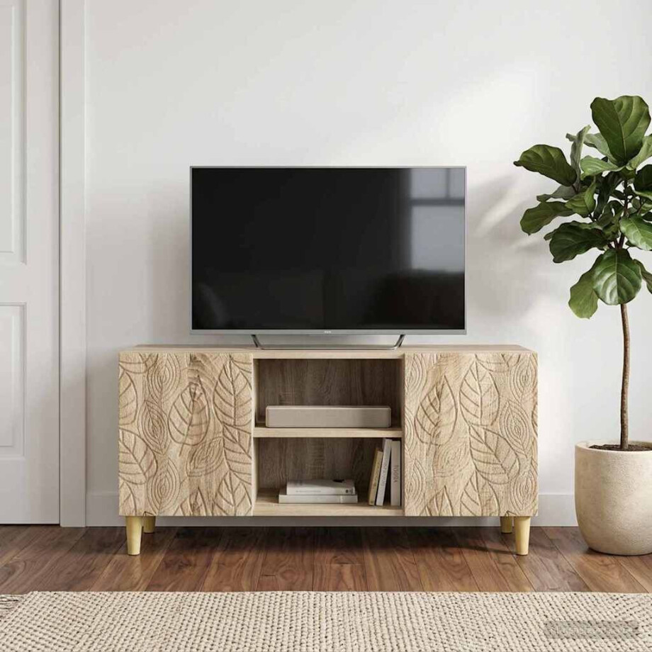 vidaXL TV-kast 102 x 34,5 x 50 cm Sonoma Eiken Bewerkt hout vidaXL TV-kast 102 x 34,5 x 50 cm Sonoma Eiken Bewerkt hout afbeelding 1
