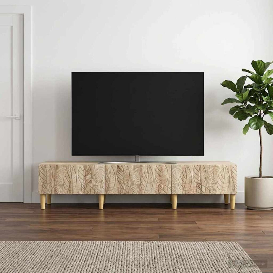 vidaXL TV-kast 147 x 34,5 x 30 cm Sonoma Eiken Bewerkt hout afbeelding 1