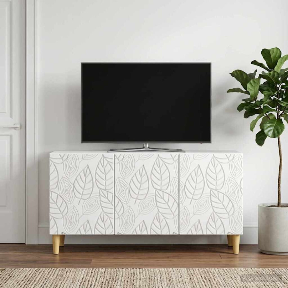 vidaXL TV-kast 99 x 34,5 x 50 cm Wit Bewerkt hout vidaXL TV-kast 99 x 34,5 x 50 cm Wit Bewerkt hout afbeelding 1
