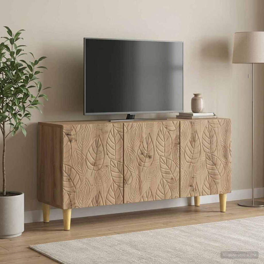 vidaXL TV-kast 99 x 34,5 x 50 cm Artisanaal eiken Bewerkt hout vidaXL TV-kast 99 x 34,5 x 50 cm Artisanaal eiken Bewerkt hout afbeelding 1