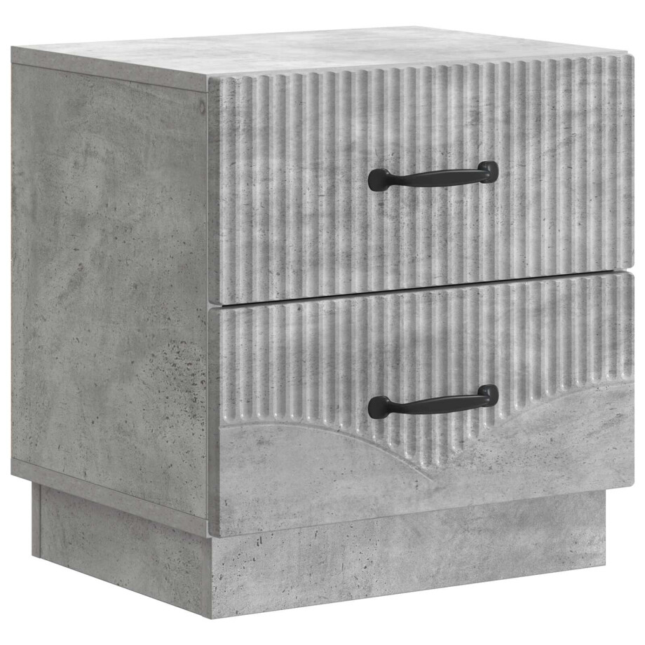 vidaXL Nachtkastje Betongrijs 43 x 34,5 x 44,5 cm Bewerkt hout afbeelding 1