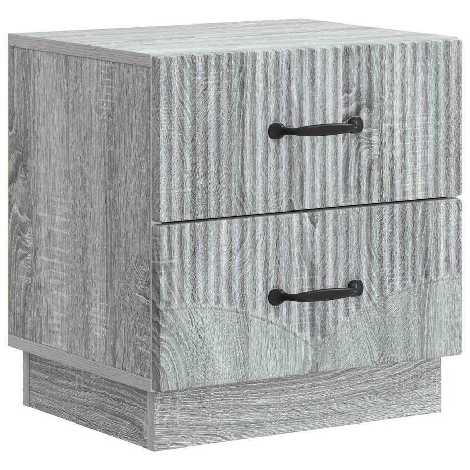 vidaXL Nachtkastje Grijs sonoma 43 x 34,5 x 44,5 cm Bewerkt hout afbeelding 1