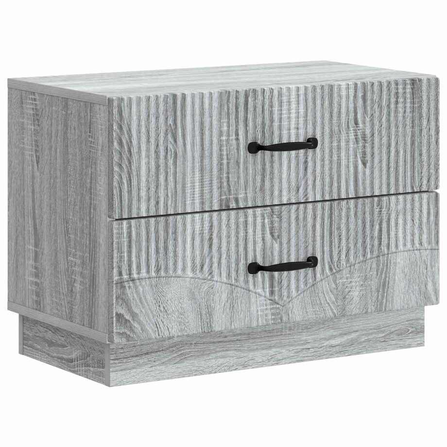 vidaXL Nachtkastje Grijs sonoma 62 x 34,5 x 44,5 cm Bewerkt hout afbeelding 1