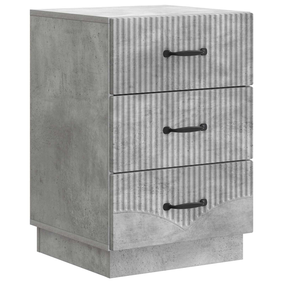 vidaXL Nachtkastje met lade Betongrijs 43 x 41 x 63,5 cm Bewerkt hout vidaXL Nachtkastje met lade Betongrijs 43 x 41 x 63,5 cm Bewerkt hout afbeelding 1