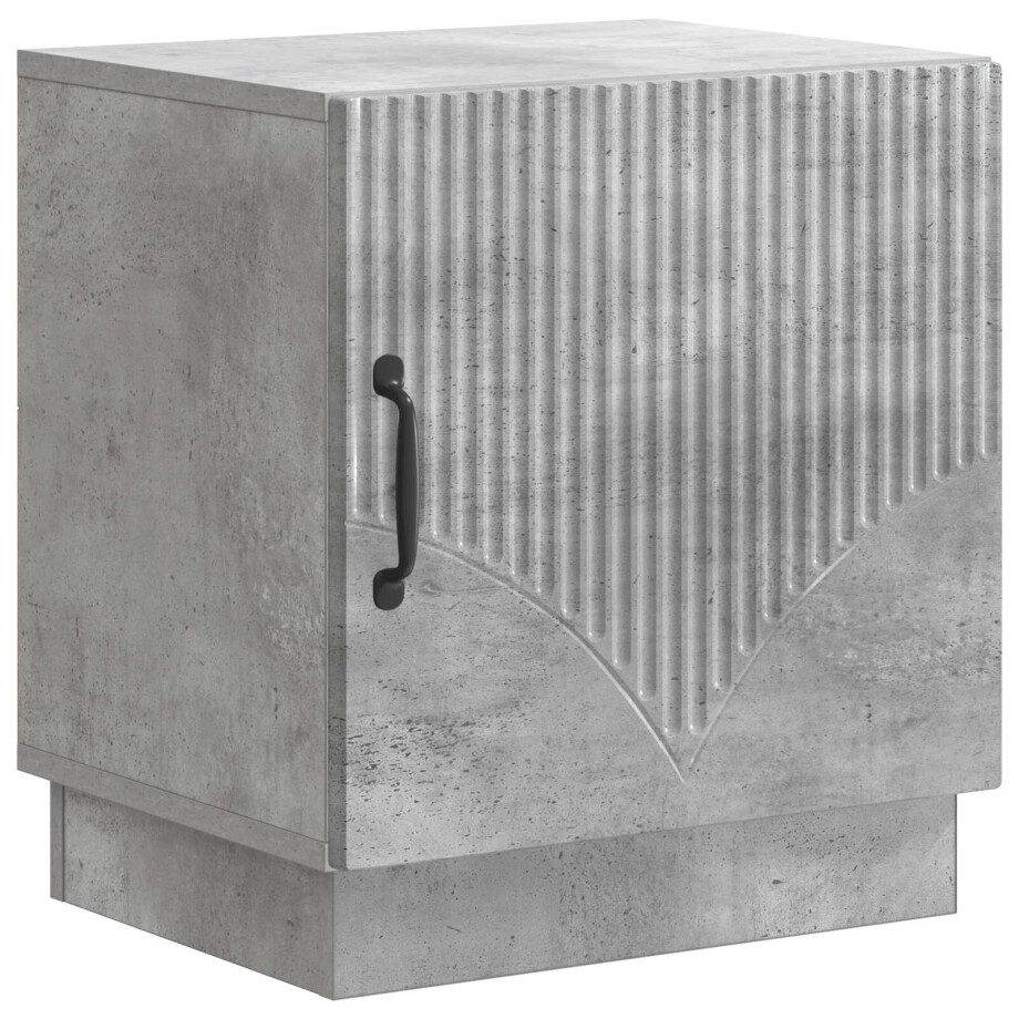vidaXL Nachtkastje Concerte Grijs 43 x 34,5 x 47 cm Bewerkt hout afbeelding 1