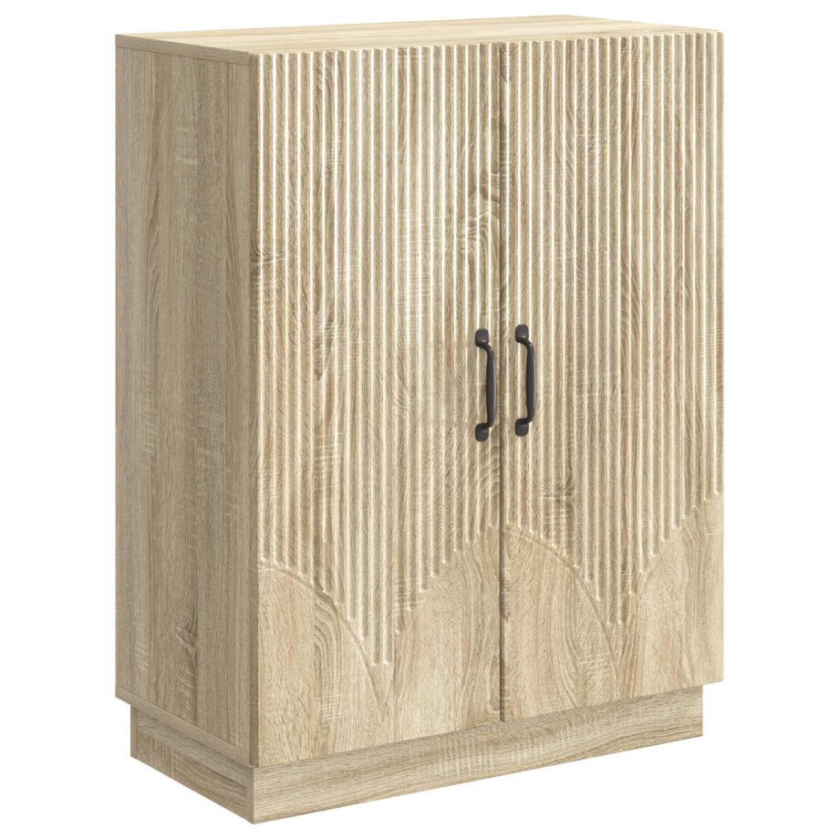 vidaXL Dressoir Sonoma Eiken 66 x 34,5 x 87 cm Bewerkt hout afbeelding 1