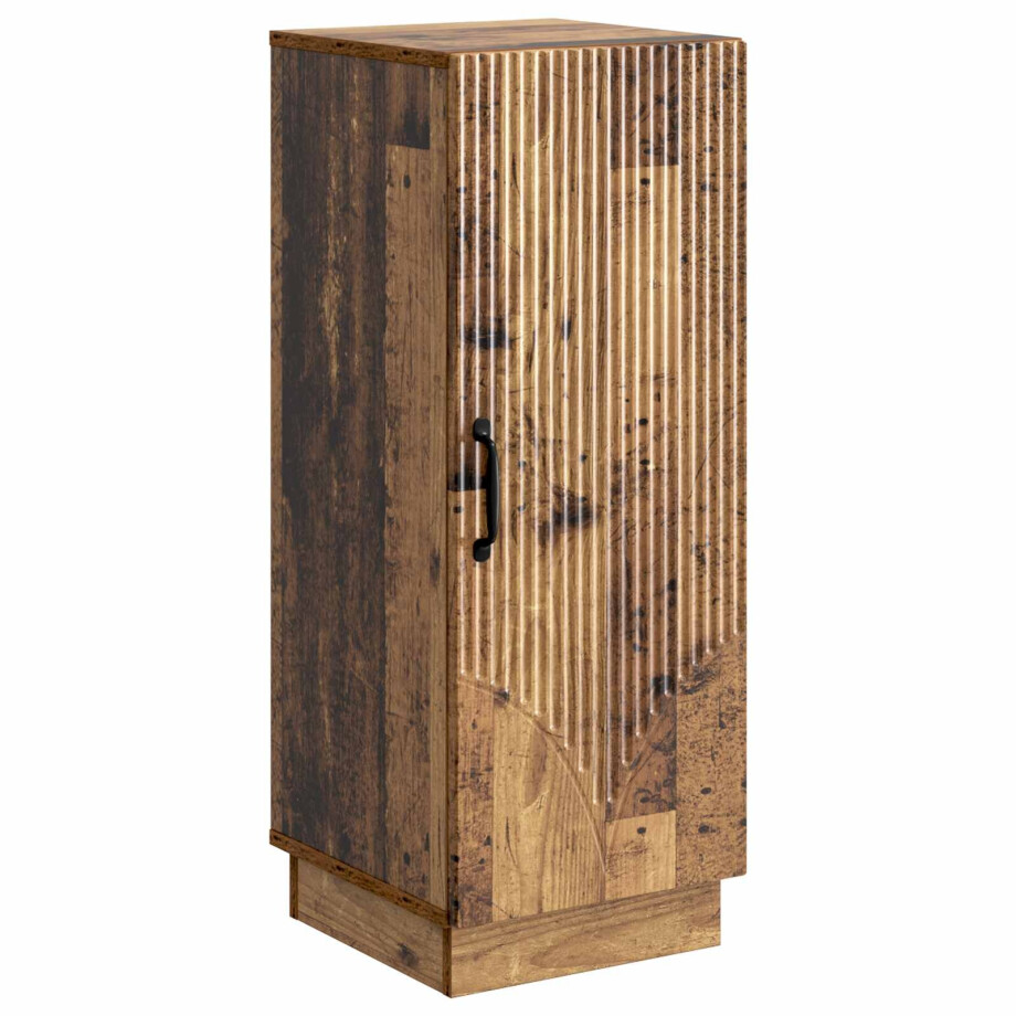 vidaXL Dressoir Oud hout 33 x 34,5 x 87 cm Bewerkt hout afbeelding 1