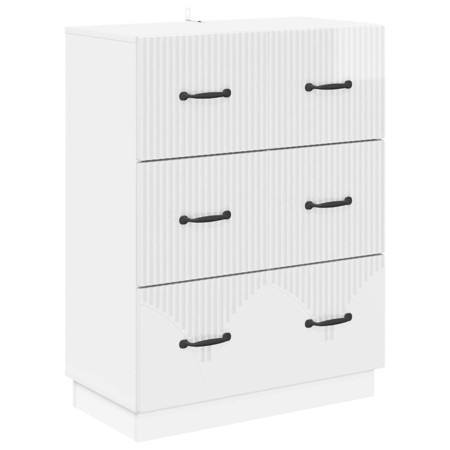 vidaXL Ladenkast Hoogglans Wit 66 x 34,5 x 87 cm Bewerkt hout vidaXL Ladenkast Hoogglans Wit 66 x 34,5 x 87 cm Bewerkt hout afbeelding 1