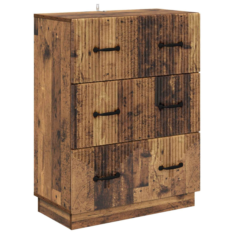 vidaXL Ladenkast Oud hout 66 x 34,5 x 87 cm Bewerkt hout afbeelding 1
