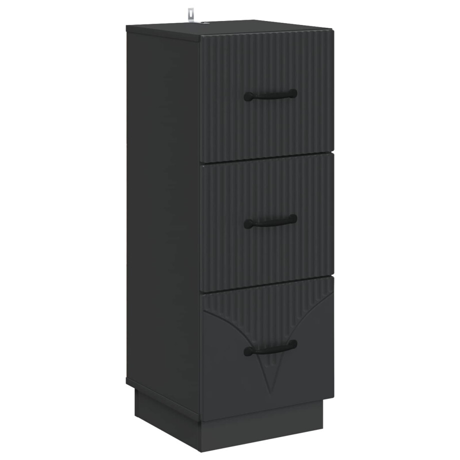 vidaXL Ladenkast Zwart 33 x 34,5 x 87 cm Bewerkt hout afbeelding 1