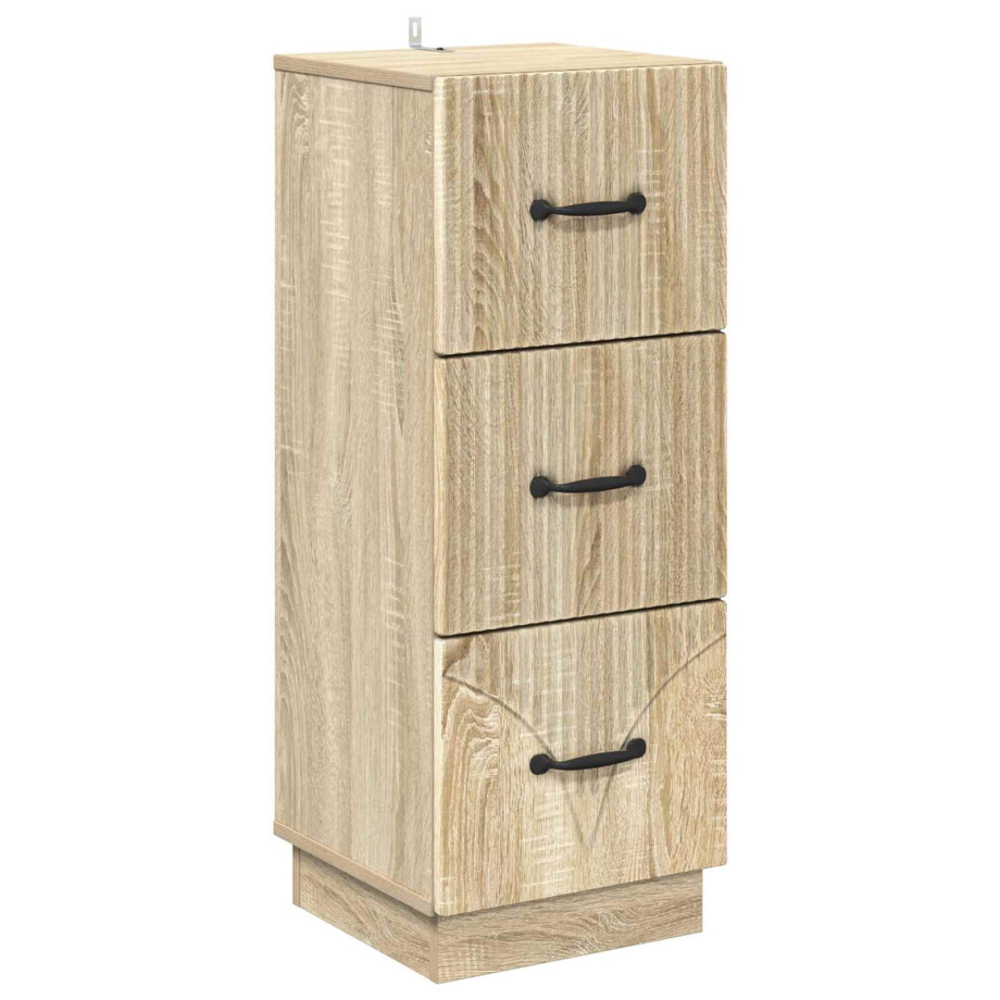 vidaXL Ladenkast Sonoma Eiken 33 x 34,5 x 87 cm Bewerkt hout afbeelding 1