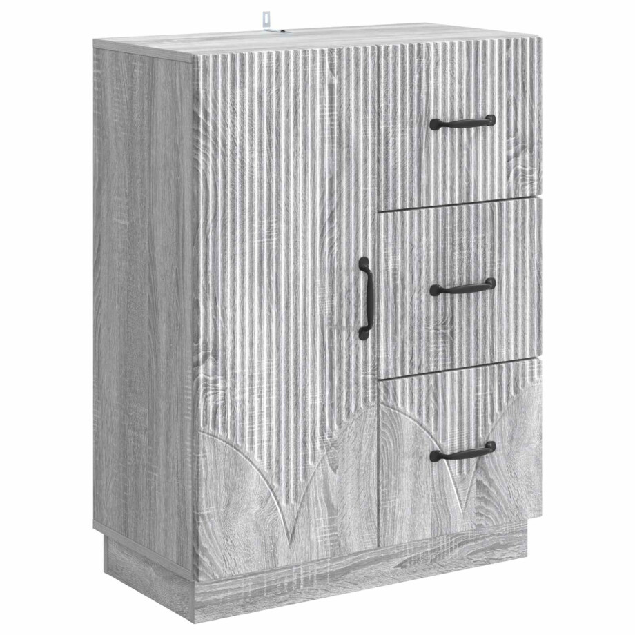 vidaXL Dressoir met lade Grijs sonoma 66 x 34,5 x 87 cm Bewerkt hout vidaXL Dressoir met lade Grijs sonoma 66 x 34,5 x 87 cm Bewerkt hout afbeelding 1