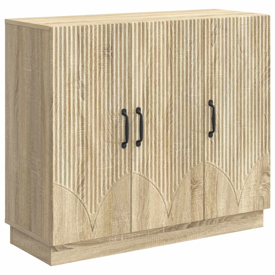 vidaXL Dressoir Sonoma Eiken 89 x 34,5 x 77 cm Bewerkt hout vidaXL Dressoir Sonoma Eiken 89 x 34,5 x 77 cm Bewerkt hout afbeelding 1