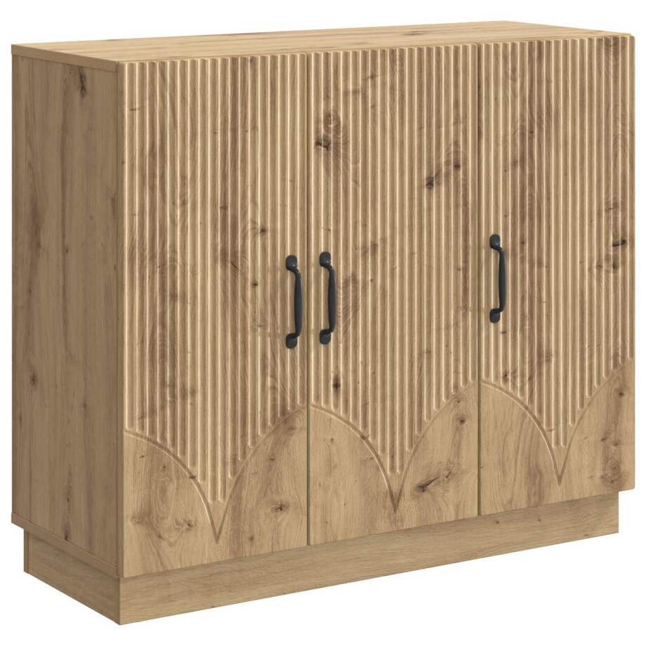 vidaXL Dressoir Artisanaal eiken 89 x 34,5 x 77 cm Bewerkt hout vidaXL Dressoir Artisanaal eiken 89 x 34,5 x 77 cm Bewerkt hout afbeelding 1