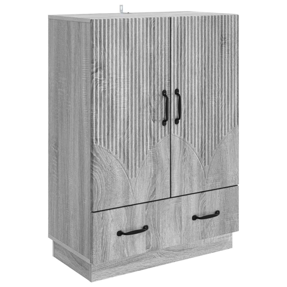 vidaXL Dressoir met lade Grijs sonoma 66 x 34,5 x 92 cm Bewerkt hout vidaXL Dressoir met lade Grijs sonoma 66 x 34,5 x 92 cm Bewerkt hout afbeelding 1